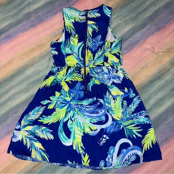 Lilly Pulitzer Kassia Twilight Blue Nest To Nothing Fit & Flare Dress size 6 - Picture 7 of 9